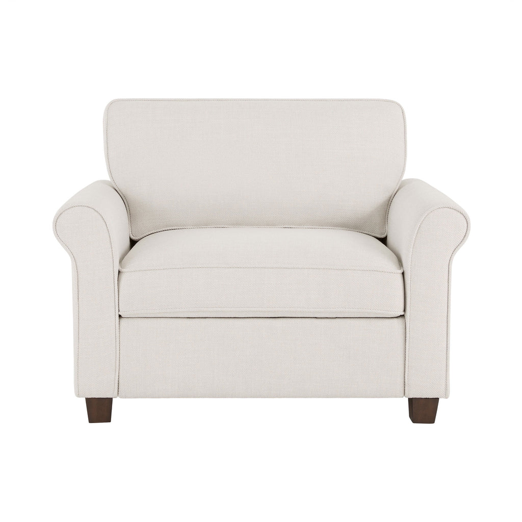 Velmora™ Rolled Arm Storage Accent Chair, Cream