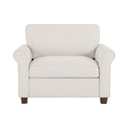 Velmora™ Rolled Arm Storage Accent Chair, Cream