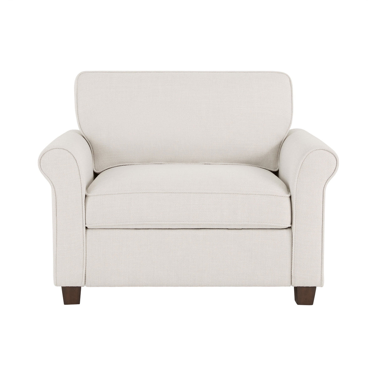 Velmora™ Rolled Arm Storage Accent Chair, Cream