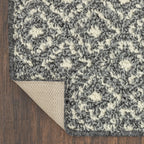 Velmora™ (2 pack) Geometric Diamond Black Tonal Olefin Indoor Accent Rug, 2'6"x3'10", Skid-Resistant