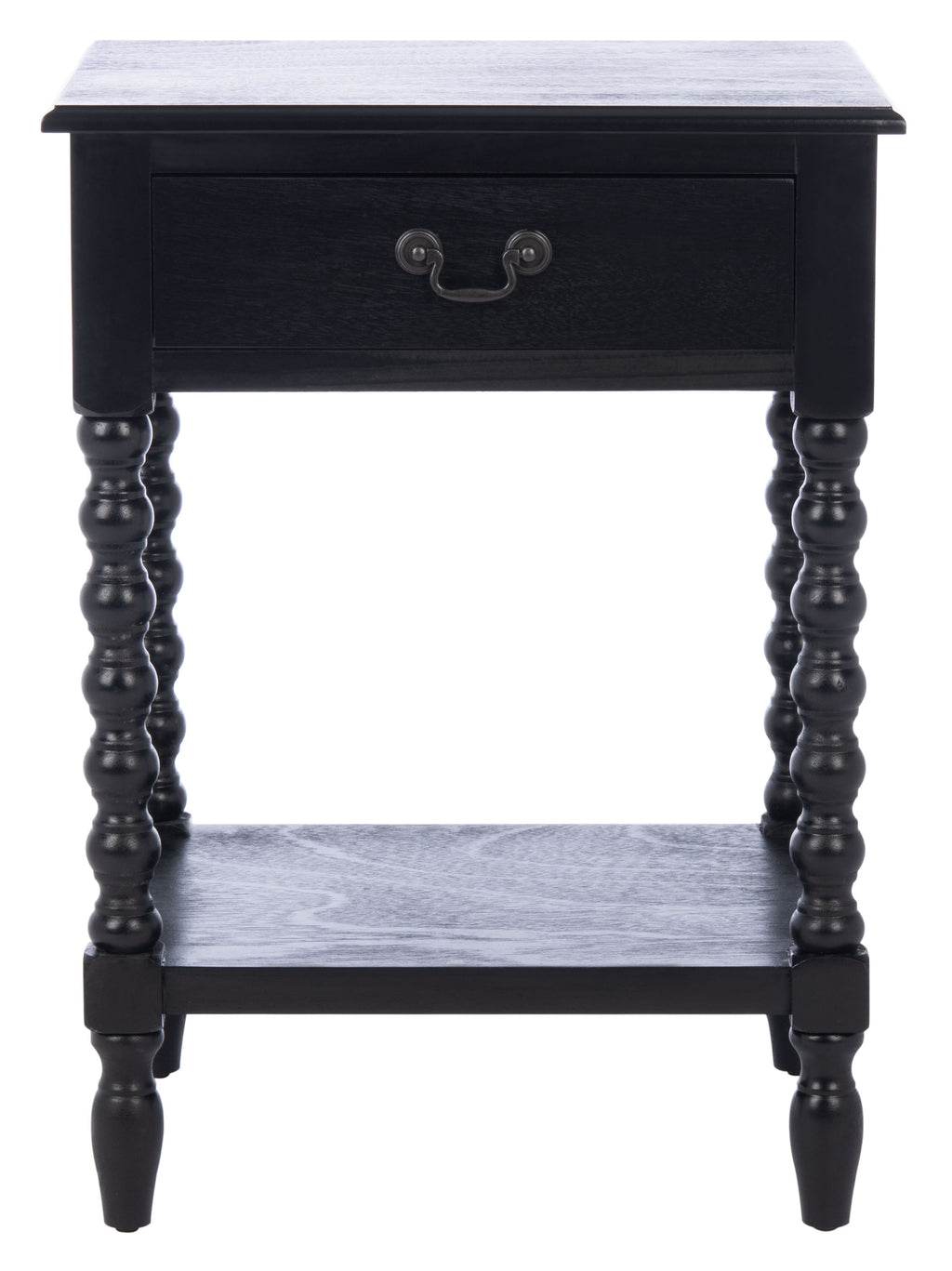 Velmora™ Athena Solid 1 Drawer Accent Table, Black