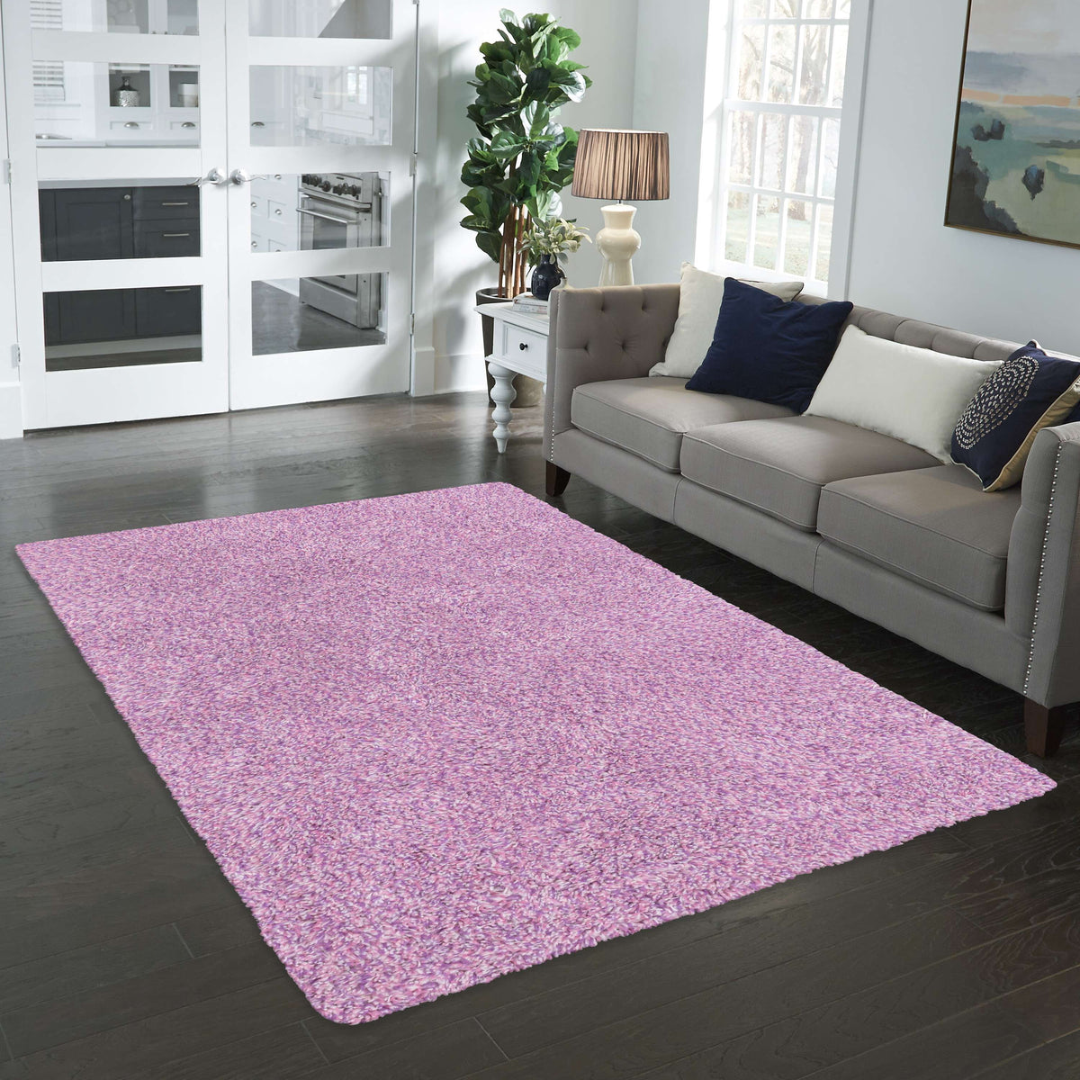 Velmora™ Confetti Shag Indoor Area Rug, Pink Purple, 5 ft x 7 ft