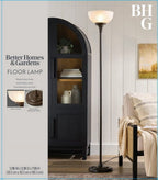 Velmora™ 71" New Ribbed Frosted Glass Oil Rubbed Bronze Floor Lamp, Modern Styling