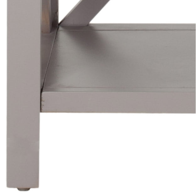 Velmora™ Candence Cross Back End Table Grey