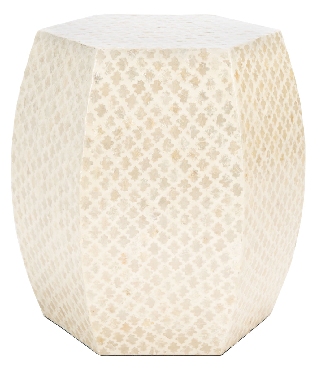 Velmora™ Rylie Abstract Hexagon Accent Table, White