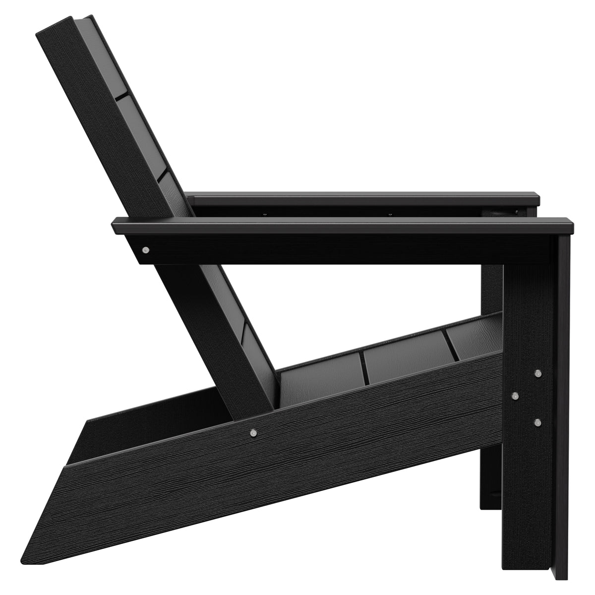 Velmora™ Ezra Outdoor HDPE Adirondack Chair, Black