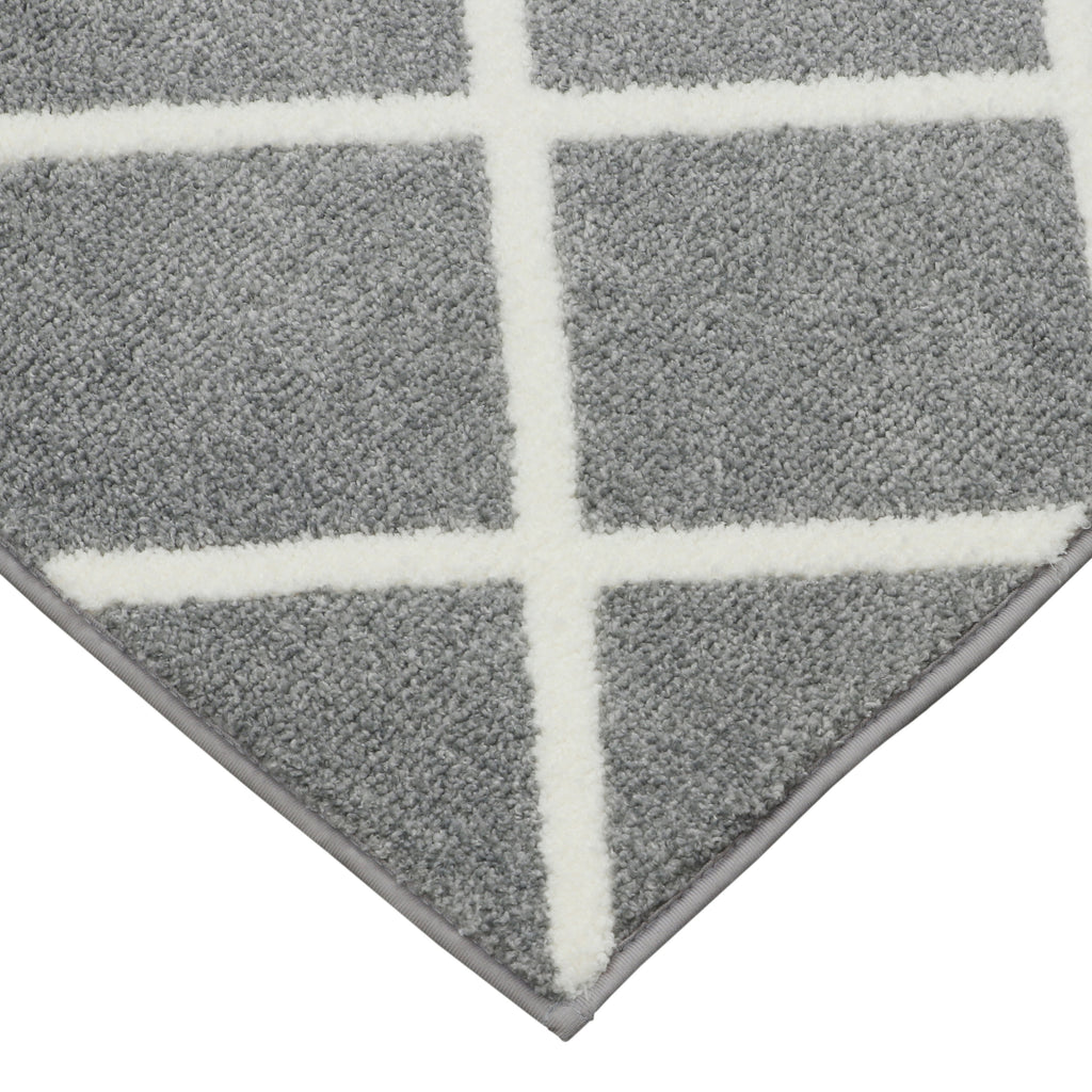 Velmora™ (2 pack) Diamond Plush Gray Indoor 30 in x 45 in Accent Rug