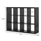 Velmora™ 12 Cube Storage Organizer, Solid Black