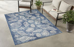 Velmora™ 5' x 7' Blue Seashell Outdoor Rug
