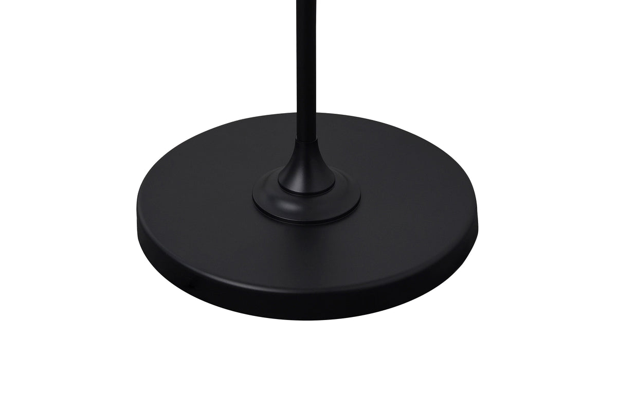 Velmora™ 56.5 in Floor Lamp, Black Finish with White Fabric Shade