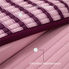 Velmora™ Pink Striped Reversible Quilt, Full/Queen, 86" x 90"