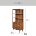 Velmora™ Greyson Bookcase, Acorn Finish