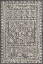 Velmora™ 8 ft 5 in x 13 ft Grey Medallion Outdoor Area Rug