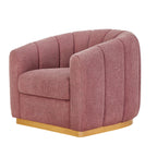 Velmora™ Lillian Accent Swivel Chair, Rose Boucle