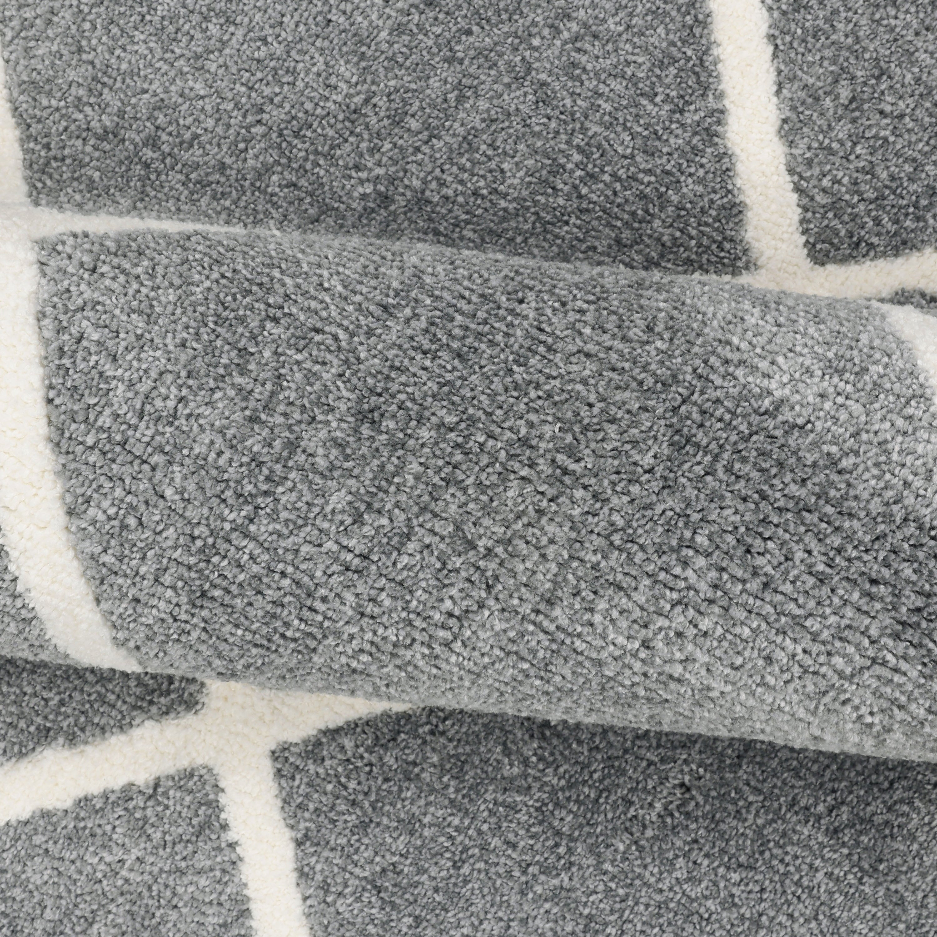 Velmora™ (2 pack) Diamond Plush Gray Indoor 30 in x 45 in Accent Rug