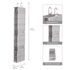 Velmora™ (2 pack) Gray 10-Shelf Hanging Closet Organizer with Side Pockets