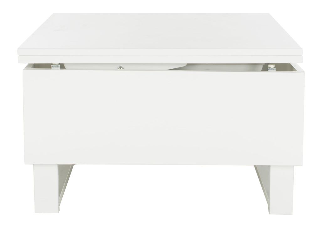 Velmora™ Vanna Lift-Top Solid Glam Coffee Table, White