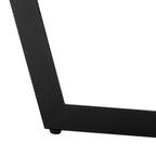 Velmora™ Placido Abstract Oval Coffee Table, White Marble/Black