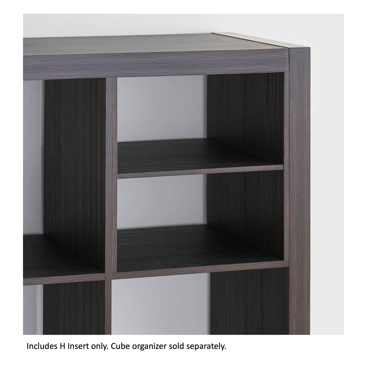 Velmora™ (4 pack) H Shelf Insert for Cube Organizers, Tobacco Oak