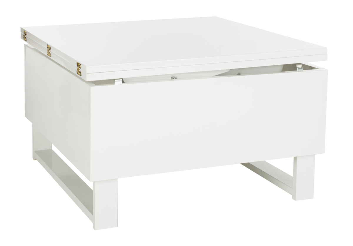 Velmora™ Vanna Lift-Top Solid Glam Coffee Table, White