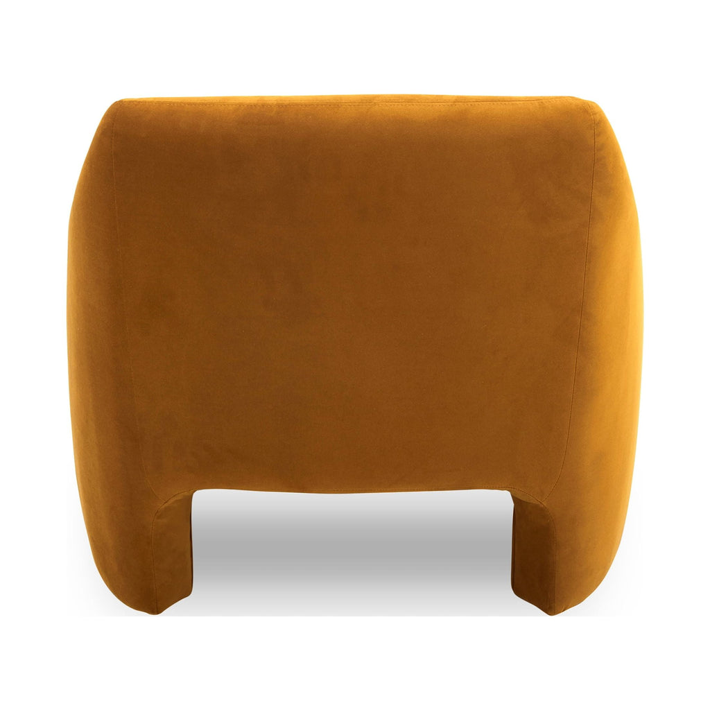 Velmora™ Emerson Curvy Accent Chair, Ochre Velvet
