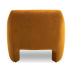 Velmora™ Emerson Curvy Accent Chair, Ochre Velvet