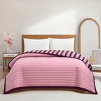 Velmora™ Pink Striped Reversible Quilt, Full/Queen, 86" x 90"