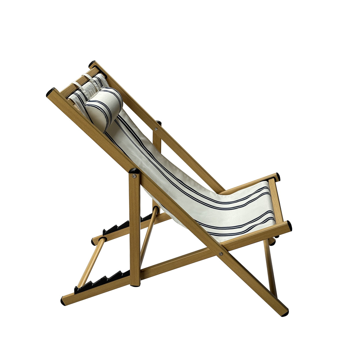 Velmora™ (2 pack) Resort Sling Fabric Chair, Beige & Blue Stripe