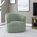 Velmora™ Boucle Swivel Accent Chair, Olive