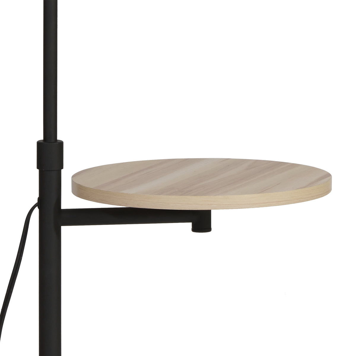 Velmora™ 65" Modern Adjustable Head Matte Black Floor Lamp with Black Conical
