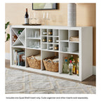 Velmora™ (4 pack) Quad Shelf Insert for Cube Organizers, White Texture