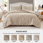 Velmora™ Leopard Print 3-Piece Neutral Comforter Set, Full/Queen