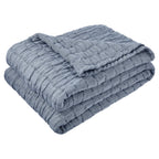 Velmora™ Check Matelasse Quilt, Washed Indigo, Full/Queen