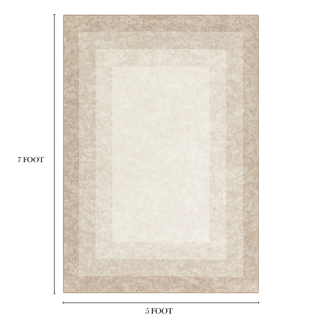 Velmora™ Transitional Ombre Border Tan Indoor Area Rug, 5 ft x 7 ft