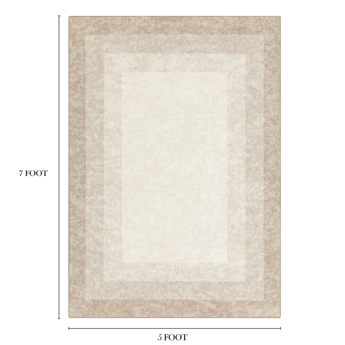 Velmora™ Transitional Ombre Border Tan Indoor Area Rug, 5 ft x 7 ft