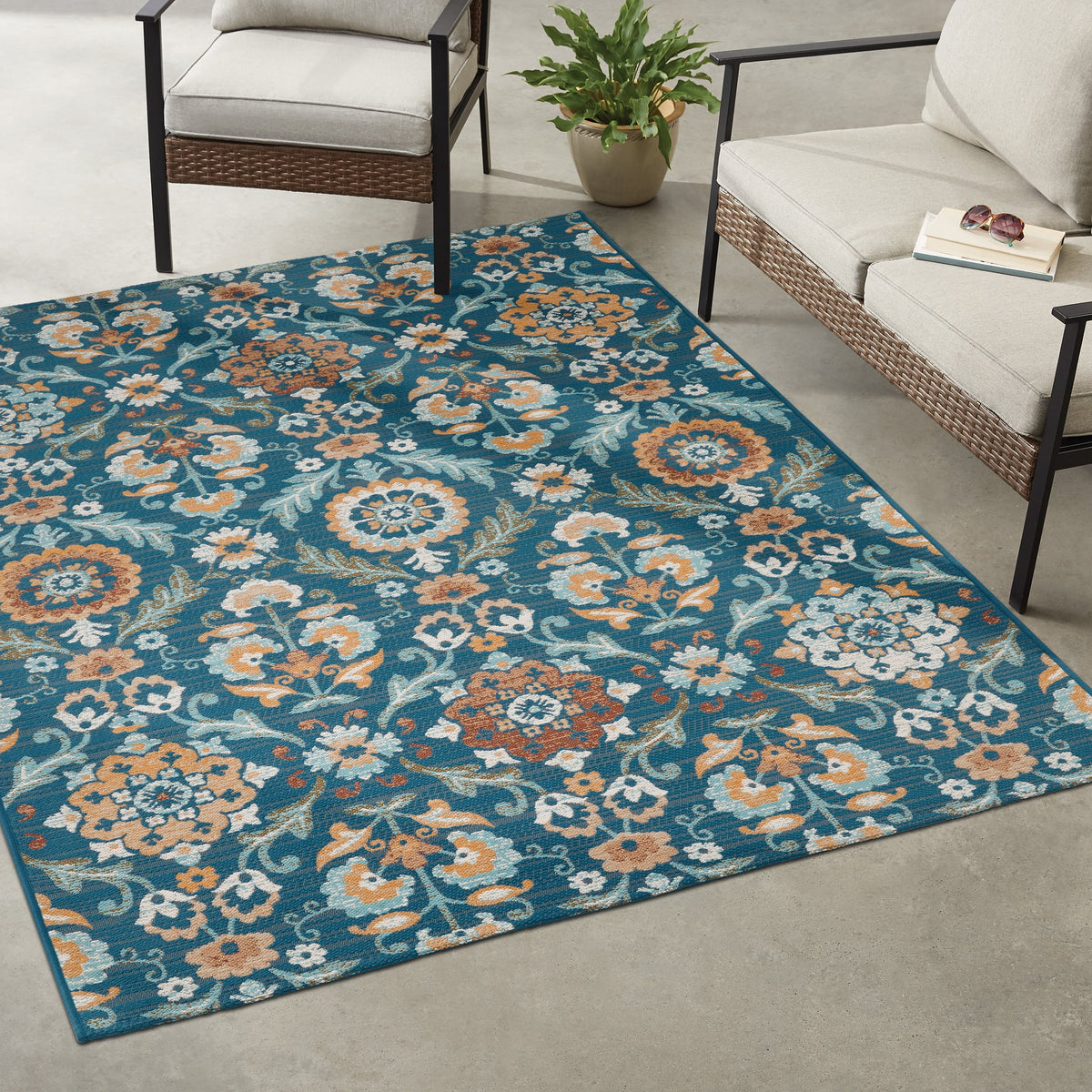 Velmora™ 5' x 7' Multi Medallion Outdoor Rug