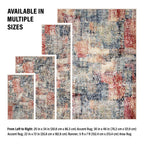 Velmora™ Modern Morgana Multi-Color 5 ft x 7 ft Olefin Area Rug with Frieze Accents