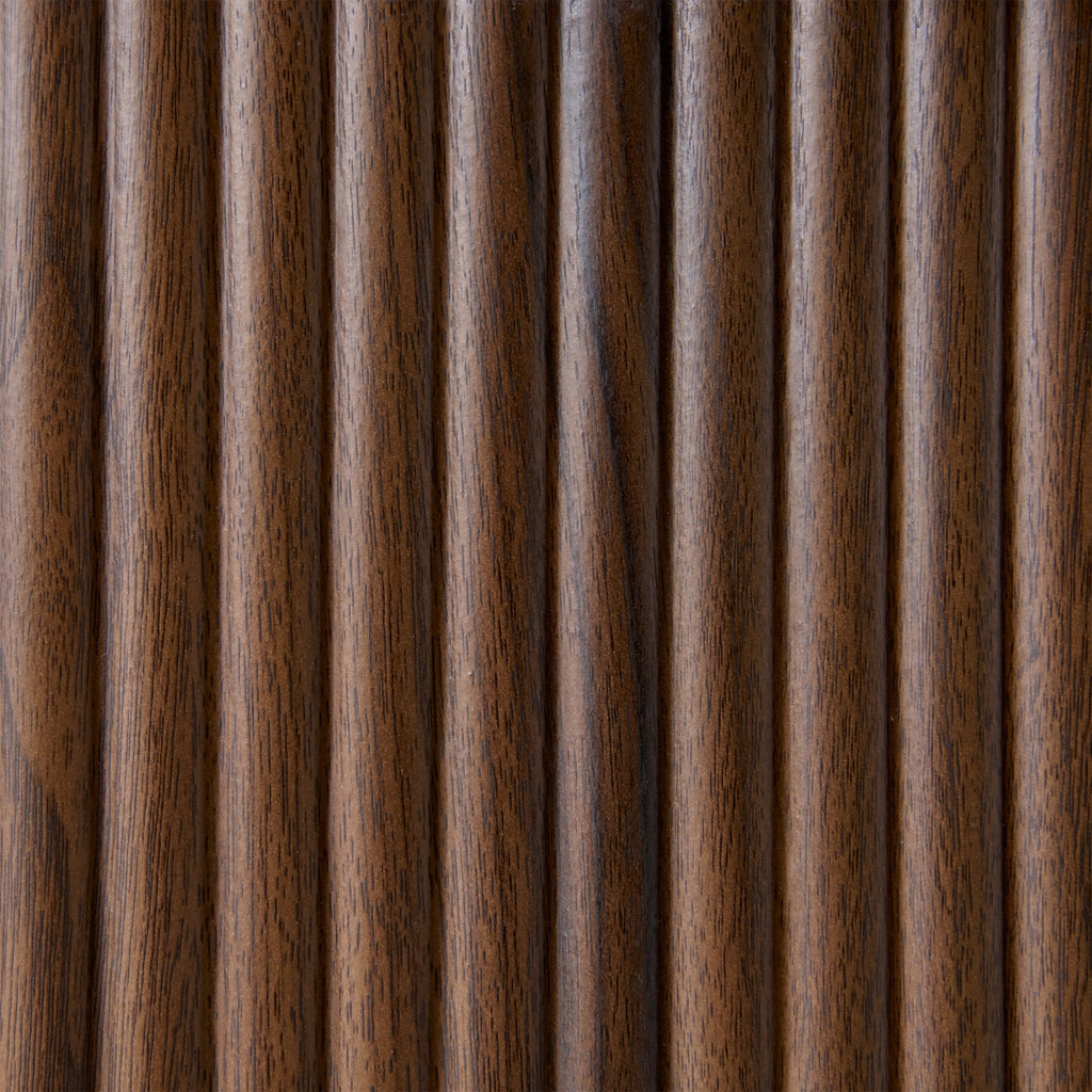 Velmora™ Lillian Fluted Bookcase with Doors and Storage, Walnut Finish