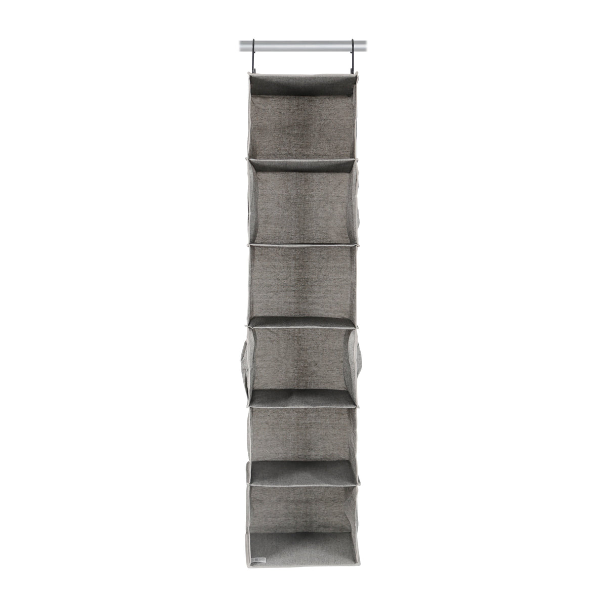 Velmora™ (4 pack) Gray Hanging Closet Organizer With 6 Shelves & Side Pockets
