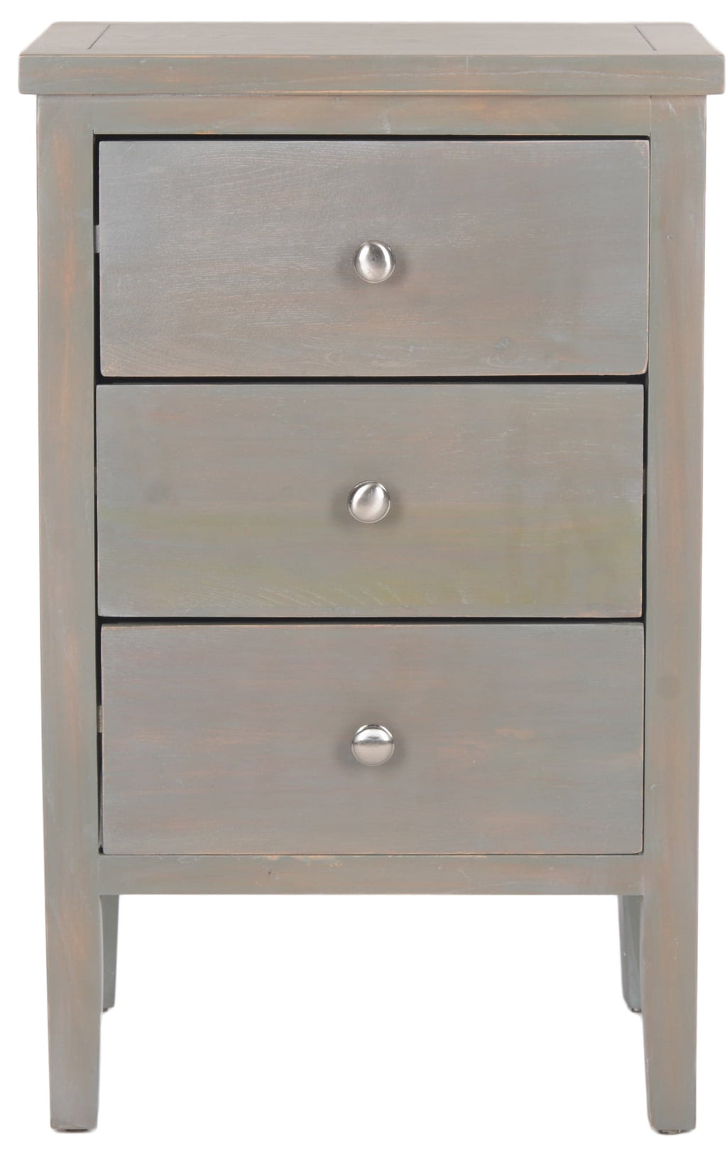 Velmora™ Deniz Classic End Table with 3 Storage Drawers, French Grey