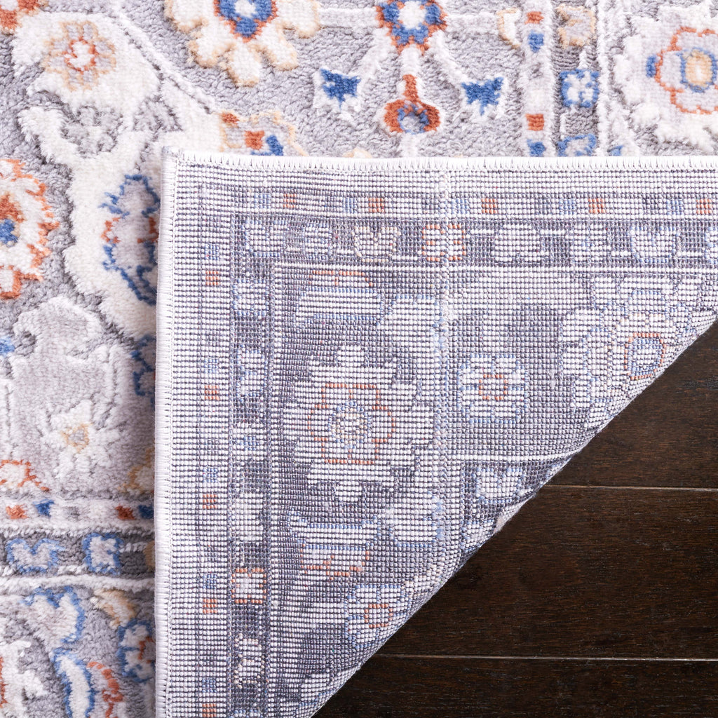 Velmora™ Neutral Multi Area Rug, 5 ft x 7 ft, Grey/Blue Rust