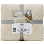 Velmora™ Papyrus Beige Diamond Cotton Gauze Quilt, King - Breathable Cotton Bedding