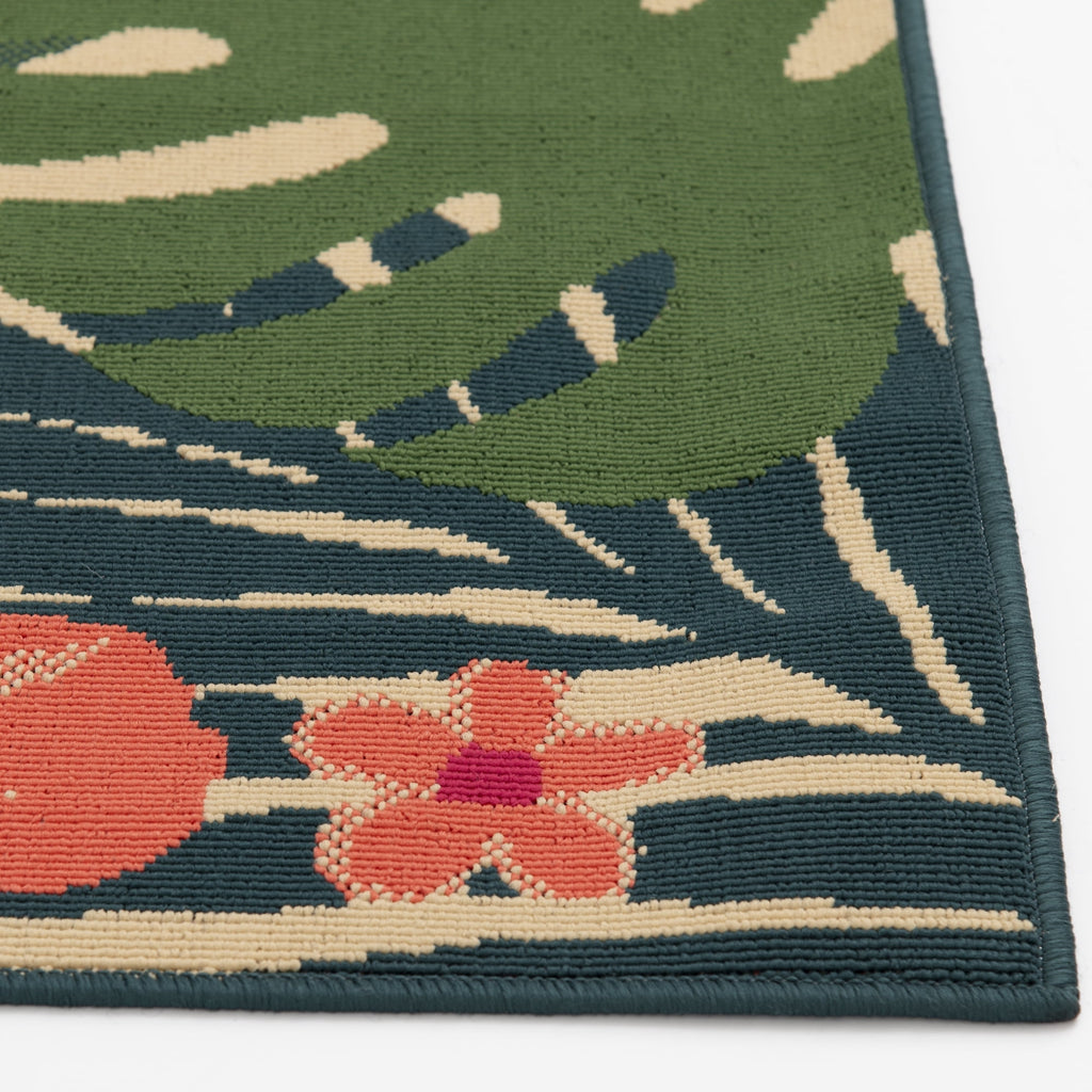 Velmora™ 7'x10' Pink Palm Outdoor Rug