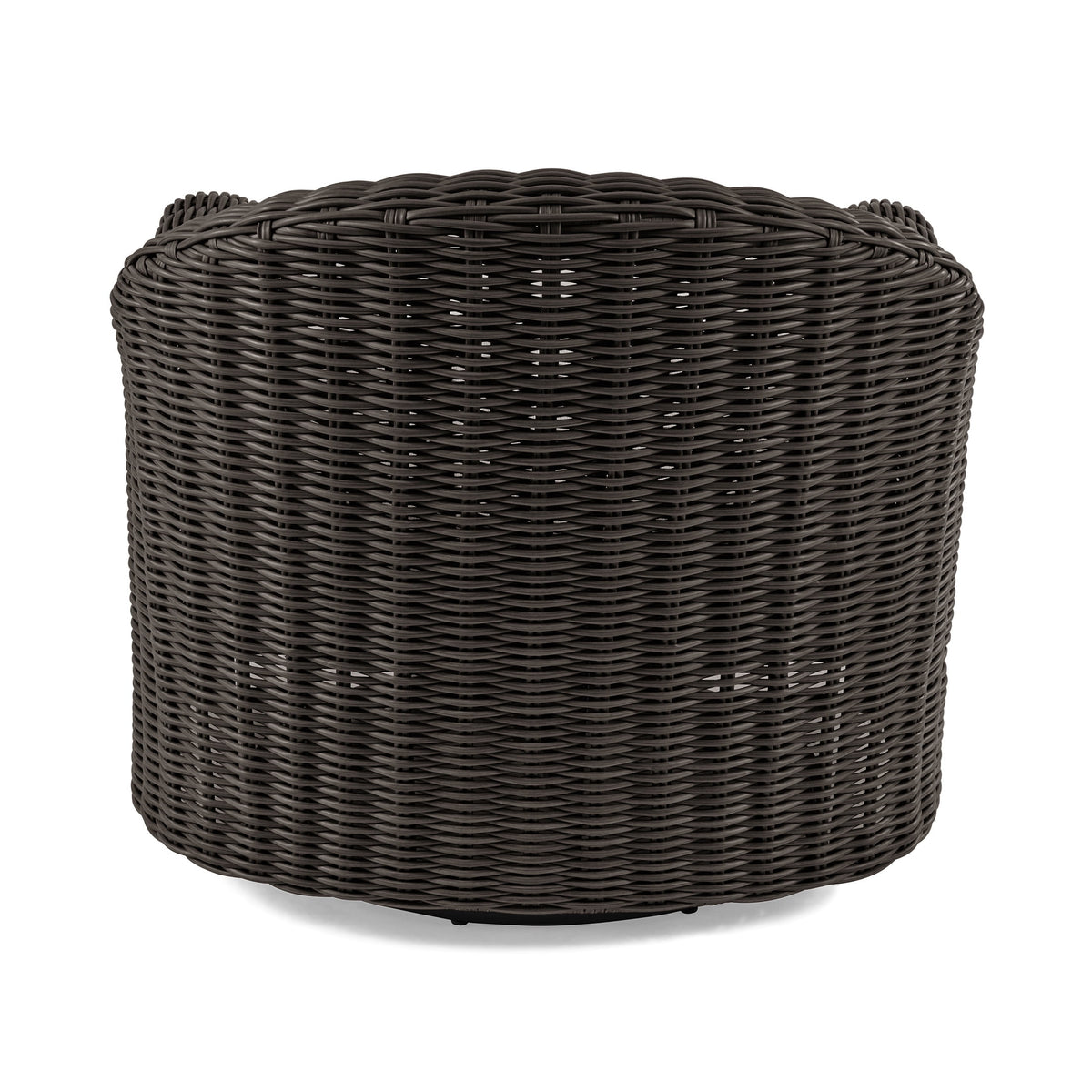 Velmora™ Bellamy Outdoor Motion Chair, Dark Brown Wicker with Cream Cushion