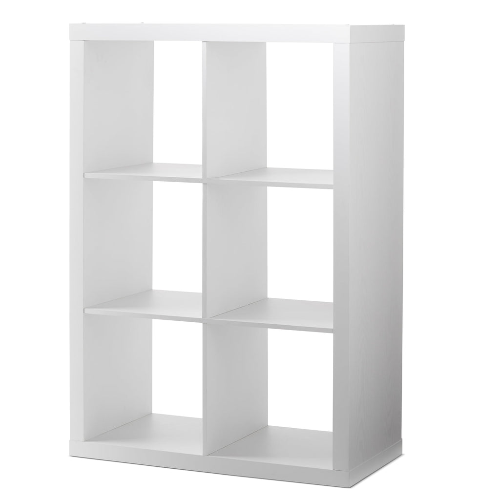 Velmora™ 6 Cube Storage Organizer, White Texture