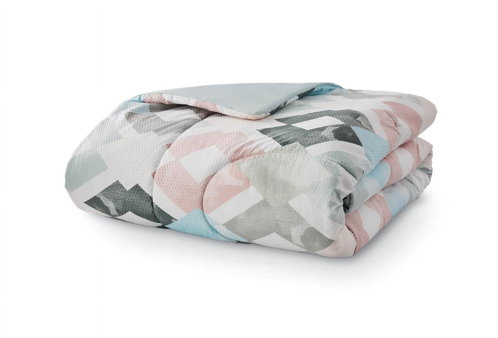 Velmora™ Reversible Marble Diamond 10-Piece Bed in a Bag Bedding Set, Queen