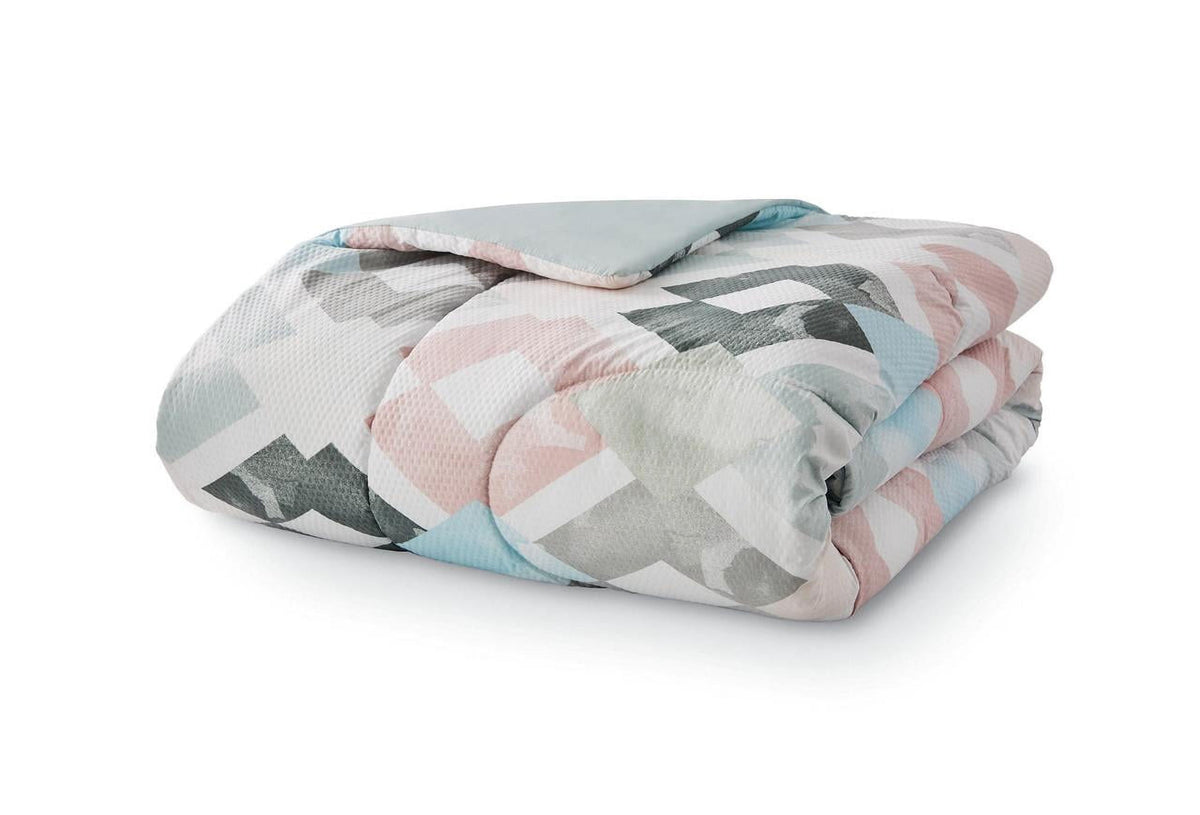 Velmora™ Reversible Marble Diamond 10-Piece Bed in a Bag Bedding Set, Queen