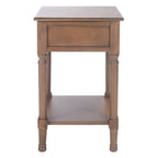 Velmora™ Allura Solid Rustic 1 Drawer Accent Table, Brown