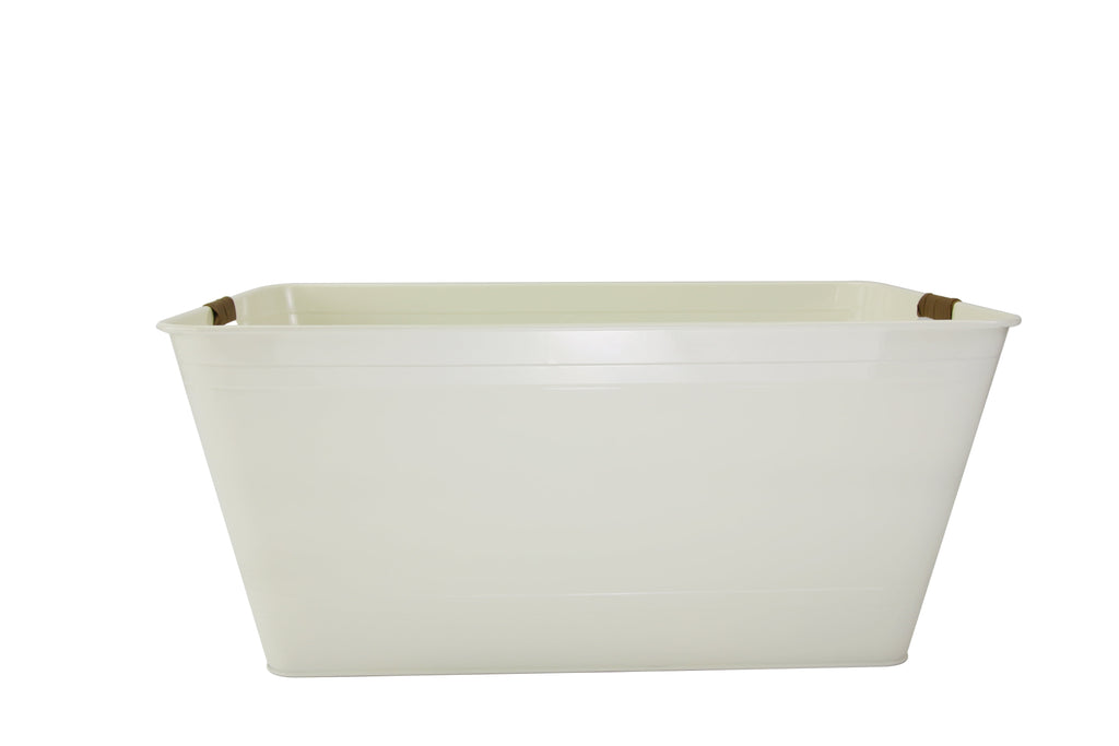 Velmora™ Beverage Tub, Vanilla White Rectangle, 21.96" L x 14.96" W x 10" H