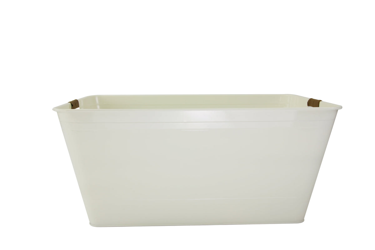 Velmora™ Beverage Tub, Vanilla White Rectangle, 21.96" L x 14.96" W x 10" H